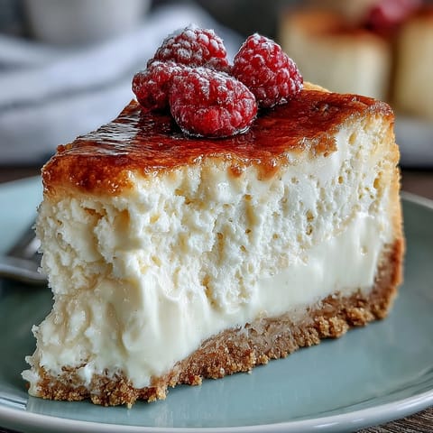 Creamy lemon cheesecake layered in jars with buttery graham cracker crust and vibrant berry garnish