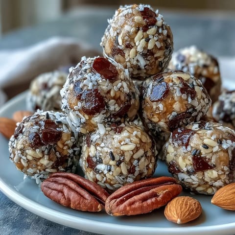 1. Nut-free energy balls made with oats, honey, and seeds—a wholesome, chewy snack perfect for school or on-the-go.