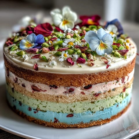 Pastel Ombre Spring Cake Floral