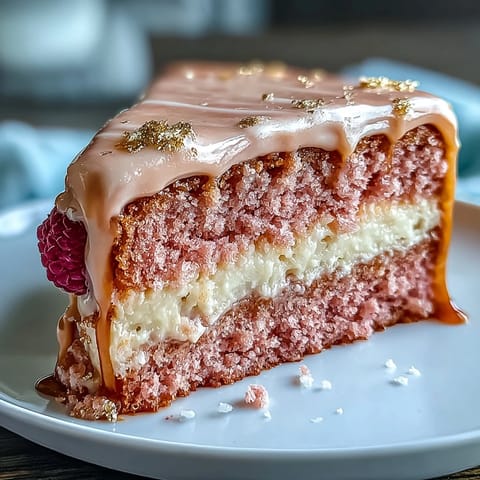 Elegant pink Bridal Shower Rosé Velvet Cake with shimmering gold drip decor.