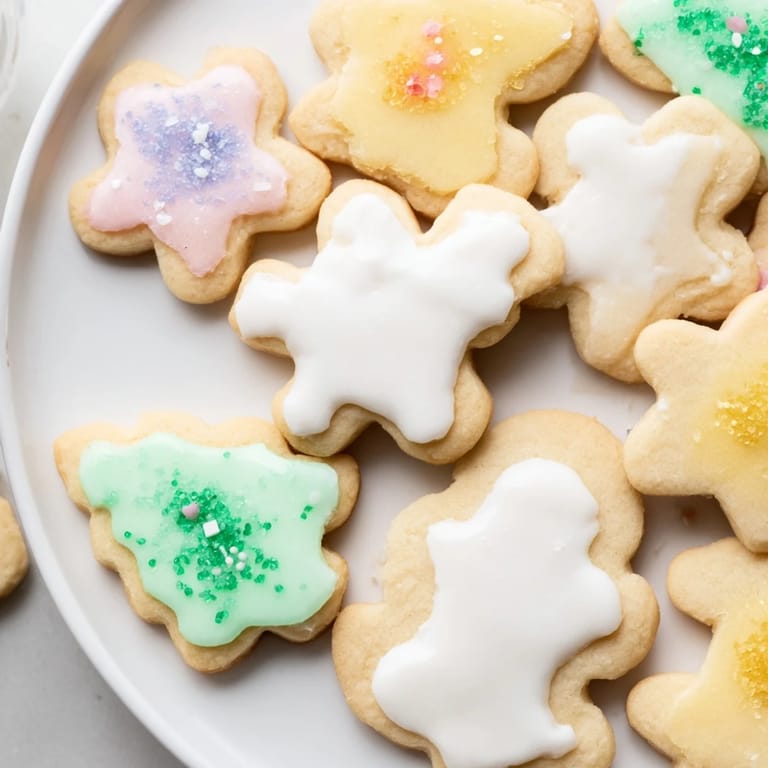 Classic American sugar cookies, buttery and tender, perfect for a festive treat with family.