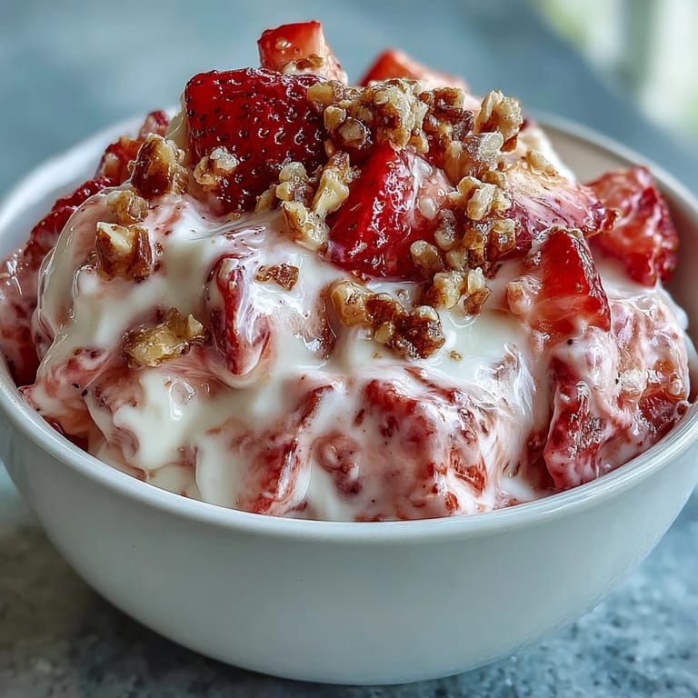 Homemade Strawberry & Banana Yoghurt Clusters stacked high, ready to enjoy as a healthy frozen snack.