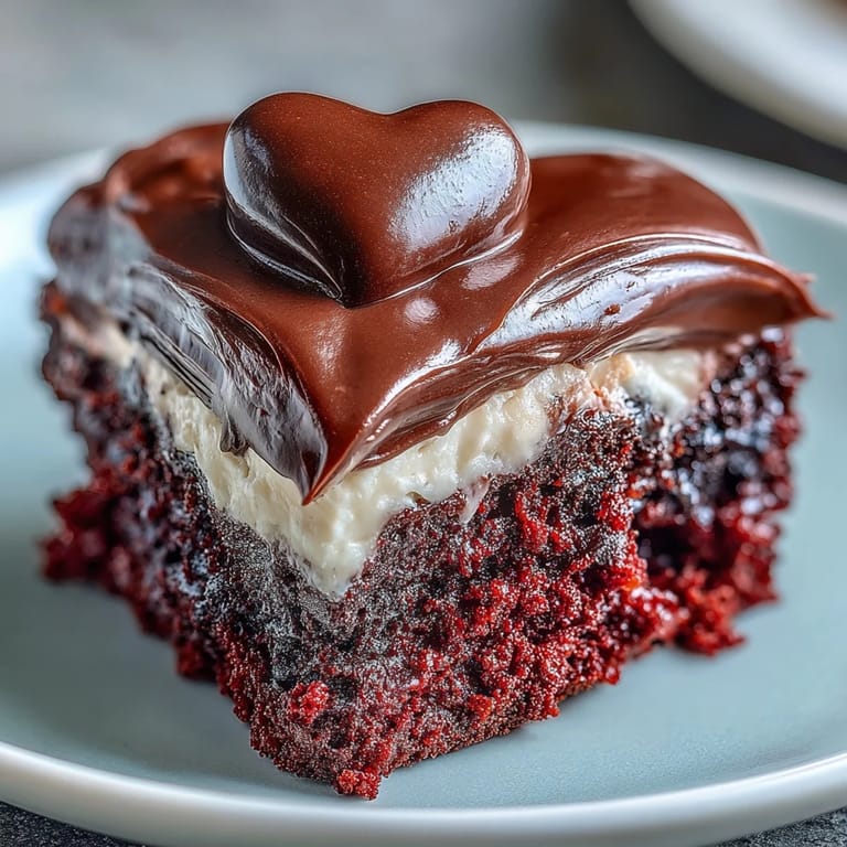 Freshly decorated Red Betty Boop Heart Cake with a glossy dark chocolate silhouette, perfect centerpiece for a retro-inspired birthday party dessert table.