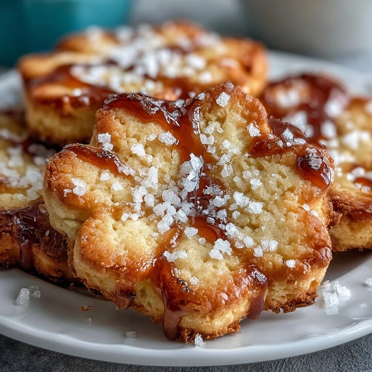 Buttery shortbread cookies in floral shapes, lightly dusted with powdered sugar for a charming, elegant dessert.