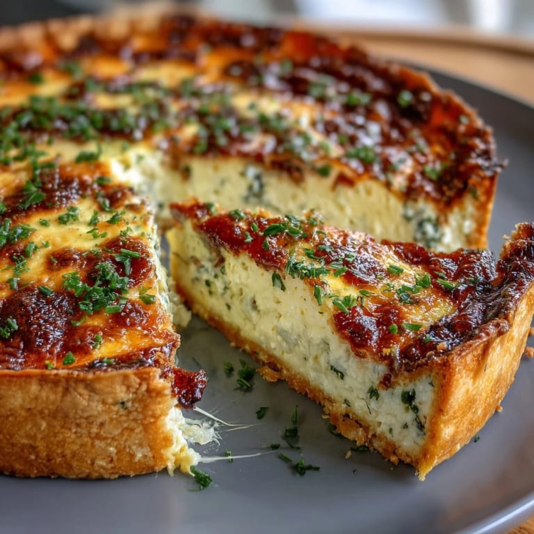This elegant Spring Brunch Quiche with Leeks and Gruyere features a flaky crust, rich custard filling, and melted cheese, ideal for a light spring meal or festive gathering.