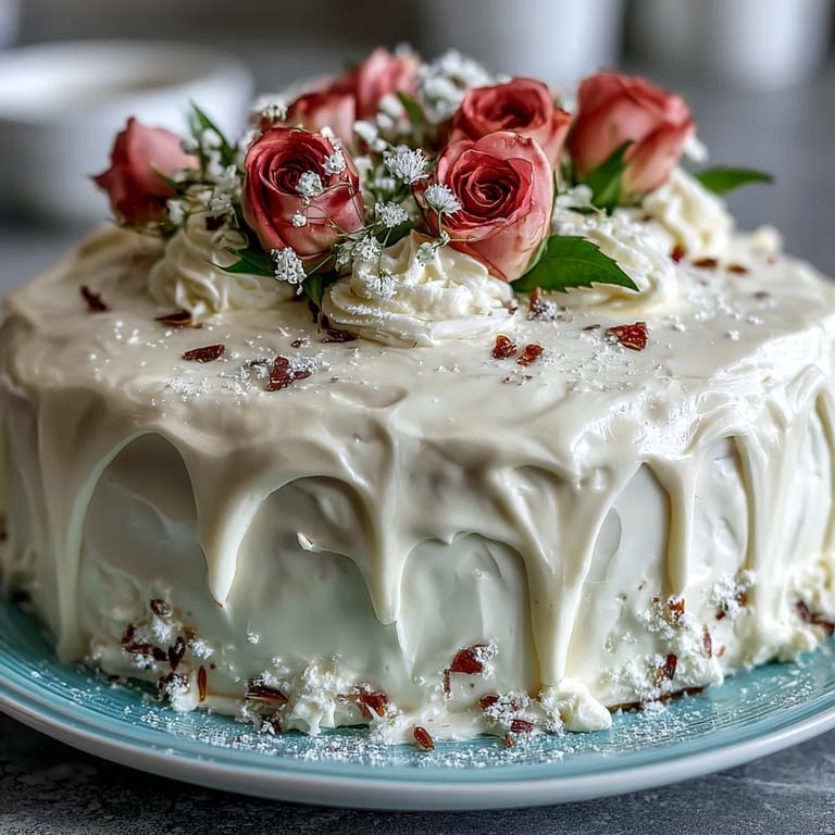 Classic vanilla sheet cake with buttercream frosting and hand-piped floral decorations, a beautiful centerpiece for a First Communion gathering.