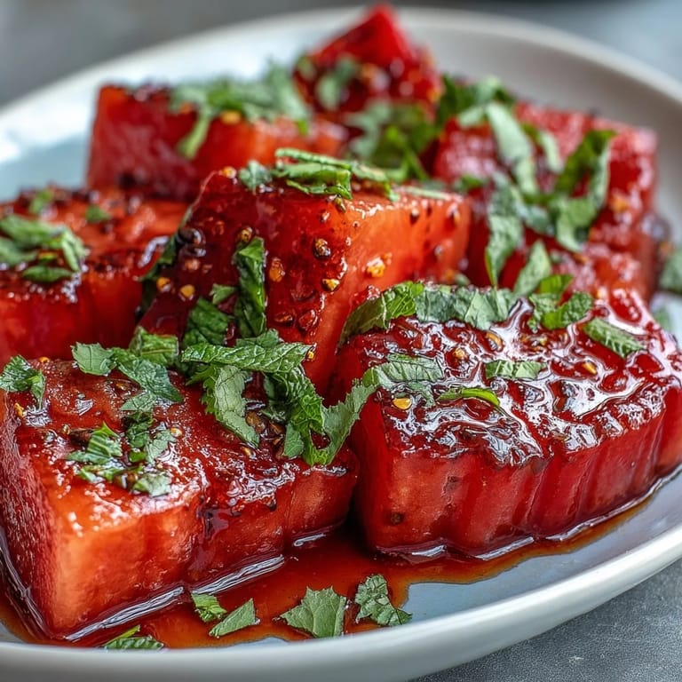 Juicy watermelon wedges topped with Tajin seasoning and bright lime create a spicy-sweet treat ideal for beach days.  