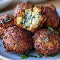 A vibrant falafel quinoa salad bowl with baked falafel, fresh cucumber, cherry tomatoes, and creamy garlic tahini sauce.  
