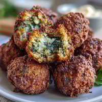 Vibrant falafel bowl with crispy falafel, creamy hummus, fresh greens, and a drizzle of rich tahini sauce.