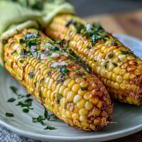 1. Perfectly cooked microwave corn on the cob in 5 minutes, with tender, juicy kernels bursting with sweet flavor, ready to serve as a quick side dish.  